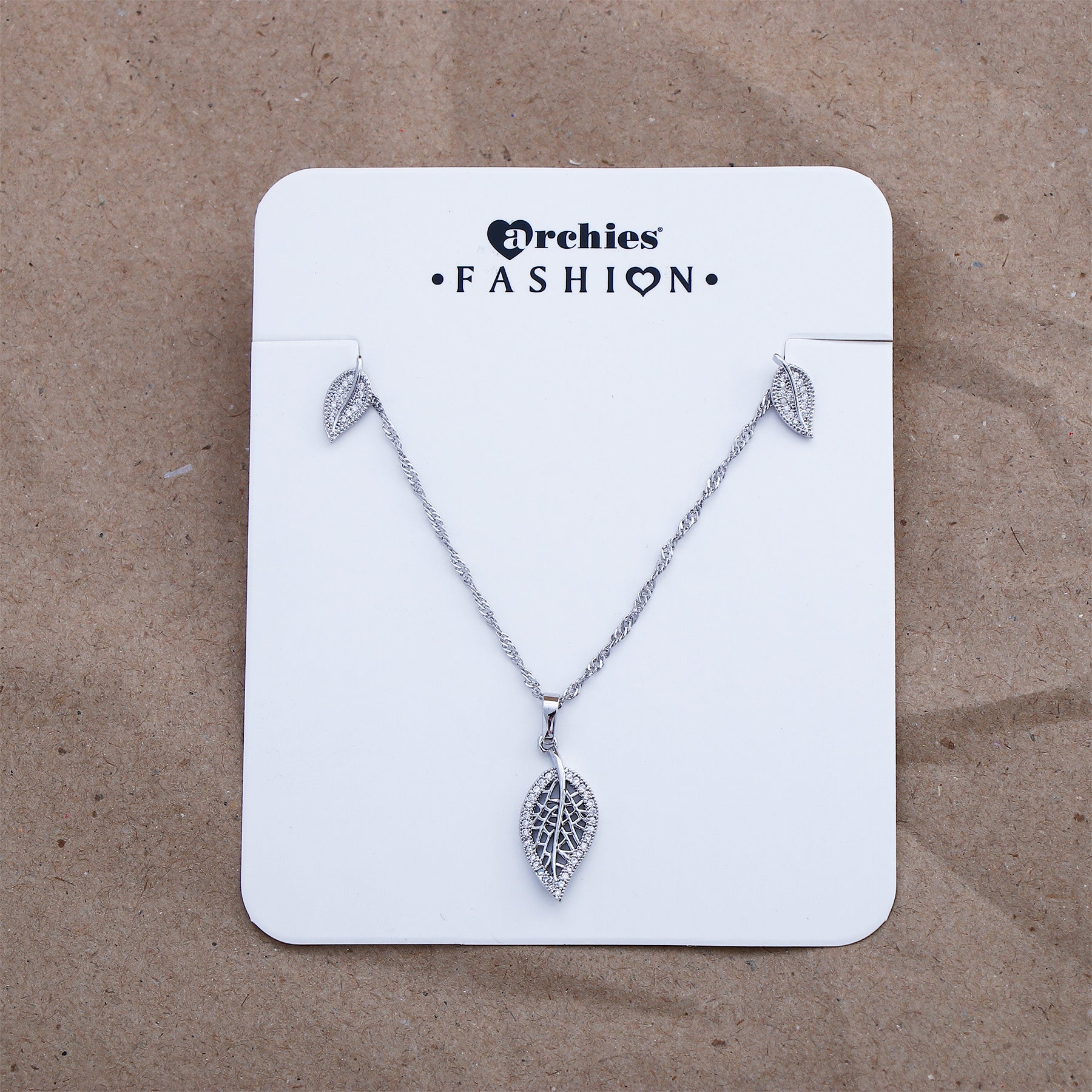 Autumn Leaf Pendant with Earring Set