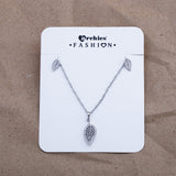 Autumn Leaf Pendant with Earring Set