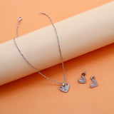 Doodle Heart Pendant with Earring Set