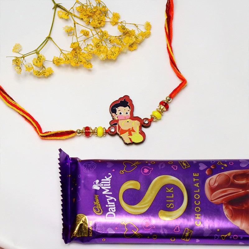Hanuman Rakhi with Dairy Milk Silk Chocolate