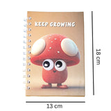 Mushroom Theme Googli Eyes Spiral Notebook