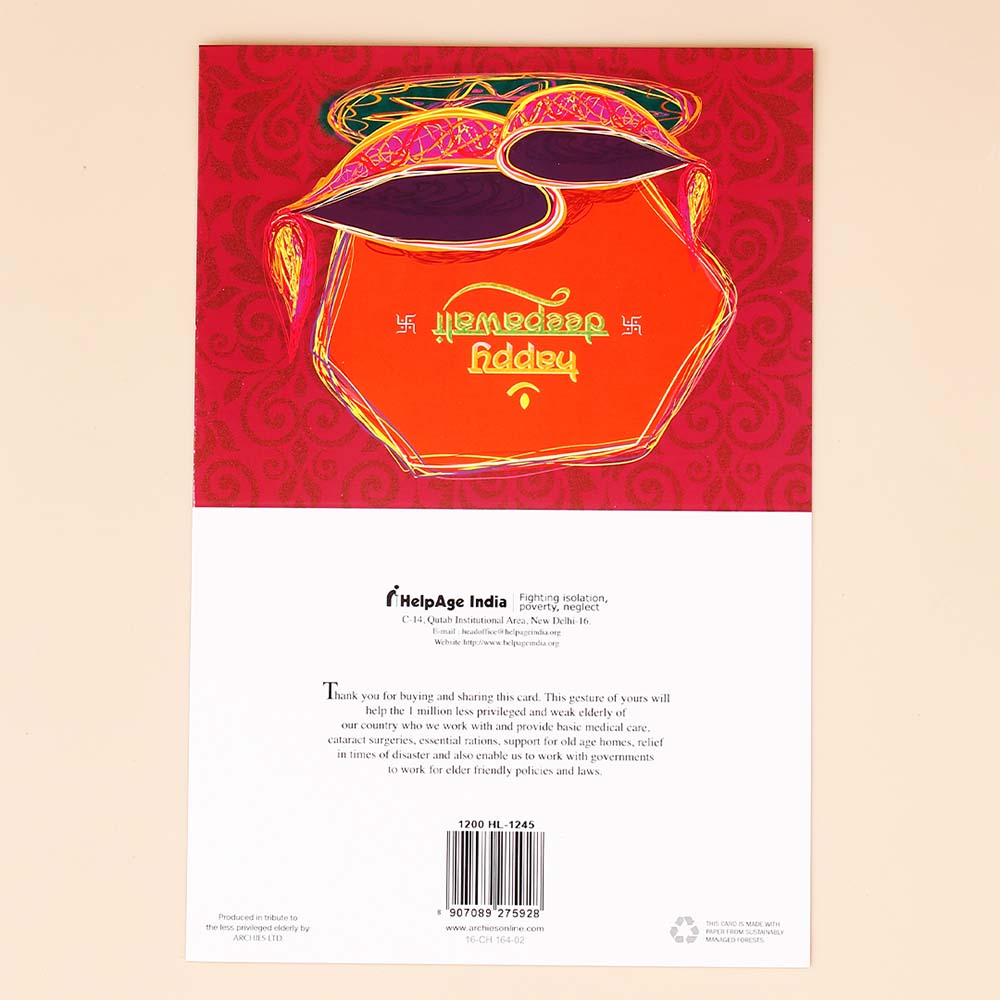 Shubh Deepavali Seasons Greeting Card Pack Of 10