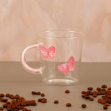 Pink Butterfly Mug with Teddy and Sister Greeting Card