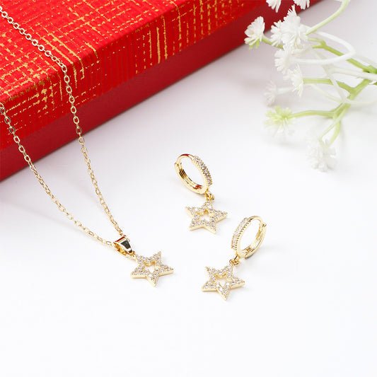 Stellar Dreams Pendant Earing Set with Gift Box