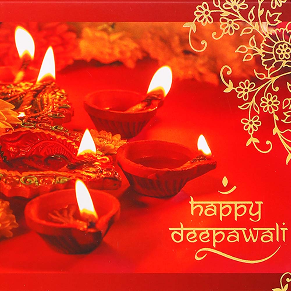 Classic Diwali Seasons Greeting Card Pack Of 10