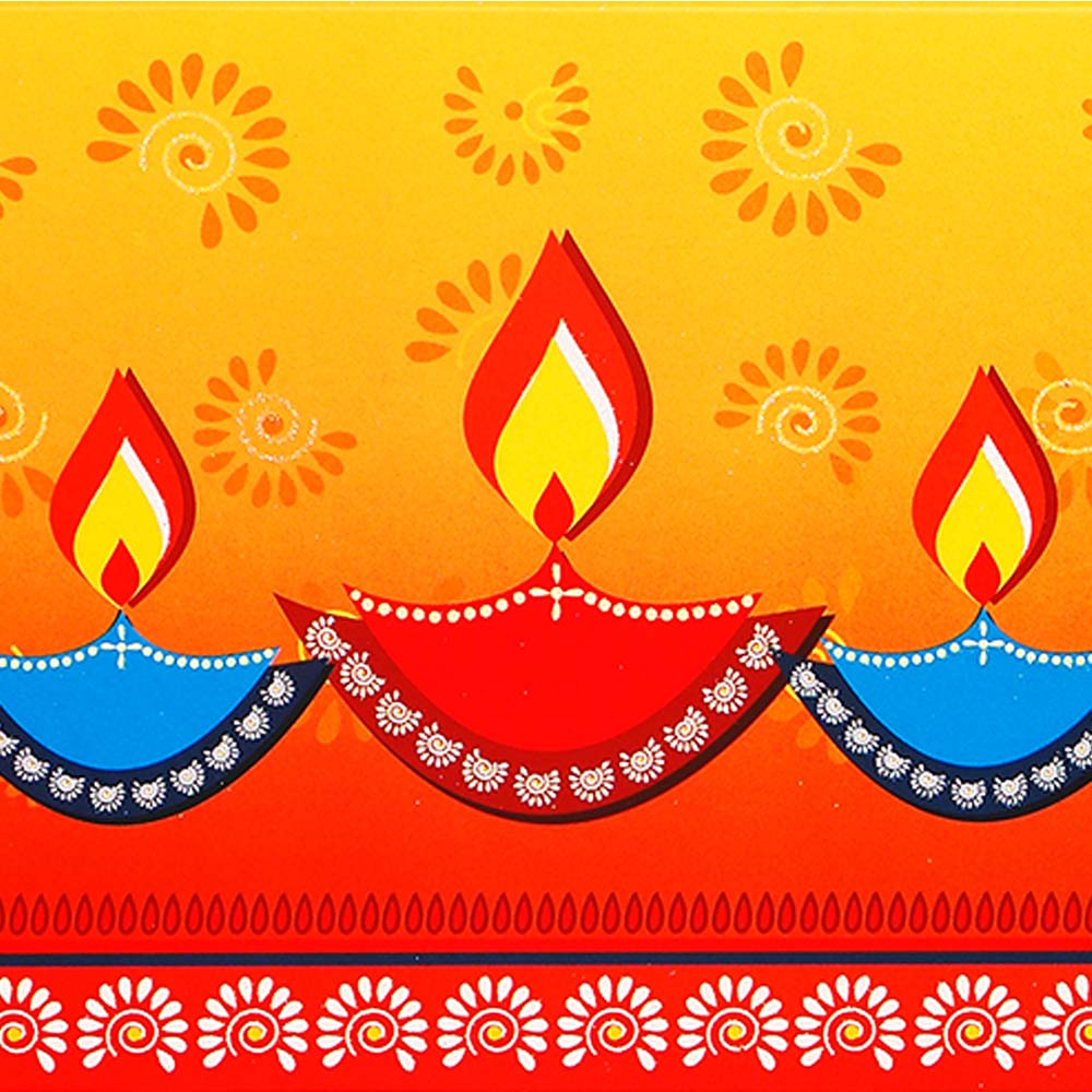 Light Up Diwali Seasons Greeting Card Pack Of 50
