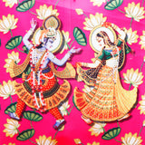 Shree Lakshmi Narayan Ethnic Handcrafted Zip Up Fabric Bag - Pink