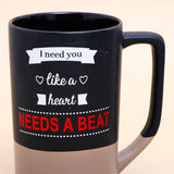 Need A Beat Quoted Cork Base Beer Mug