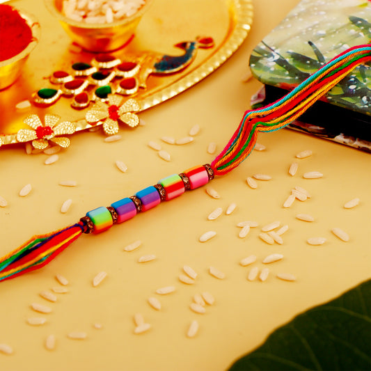 Beaded Multicolour Rakhi