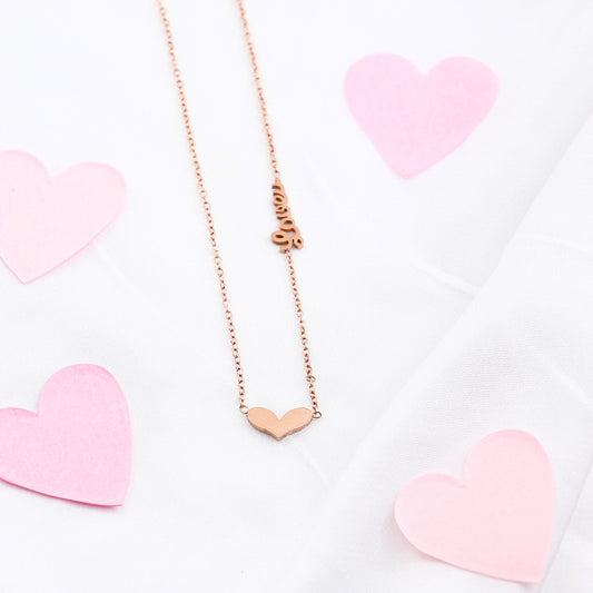 Hearts Embrace Golden Chain Pendant
