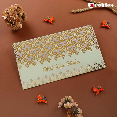 Archies Aesthetic Pastel Green Shagun Envelopes for Occasions Pack of 10