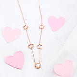 White Bloom Golden Chain Pendant