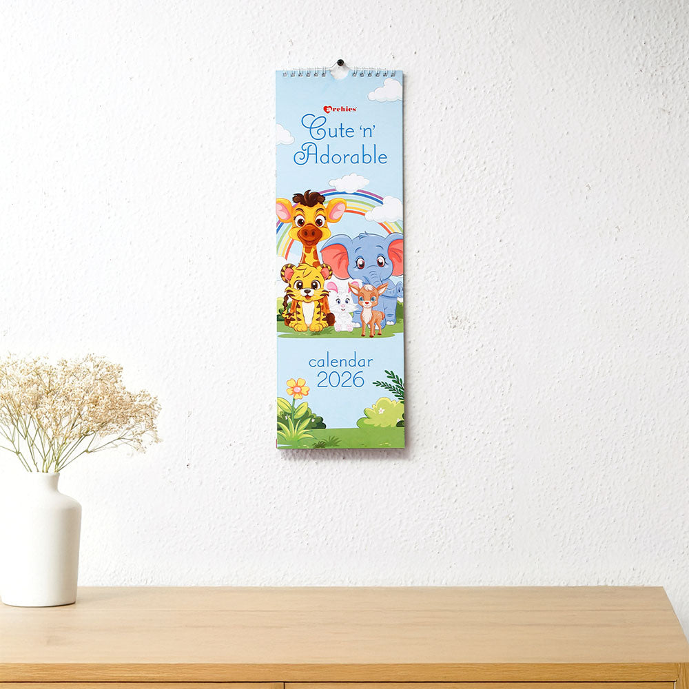 Cute N Adorable 2025 Wall Calendar With Envelope
