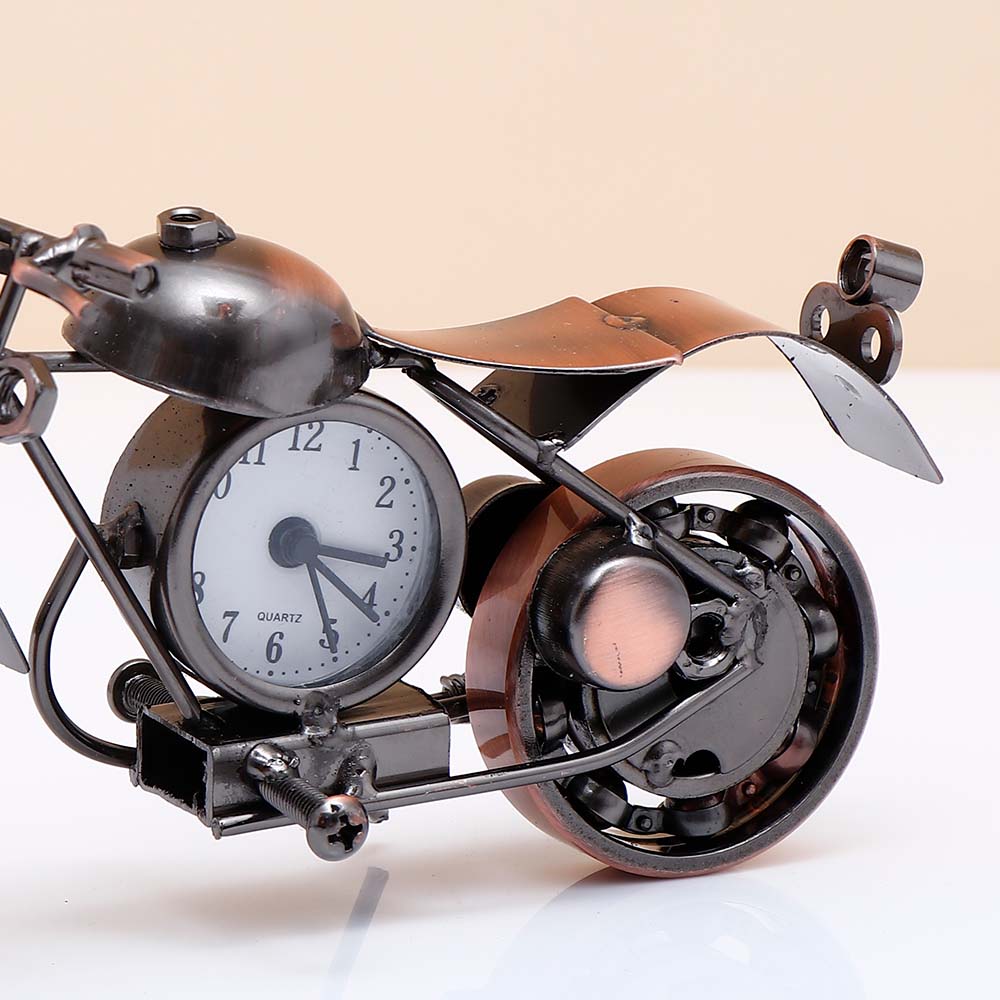 Vintage Metal Motorcycle Clock