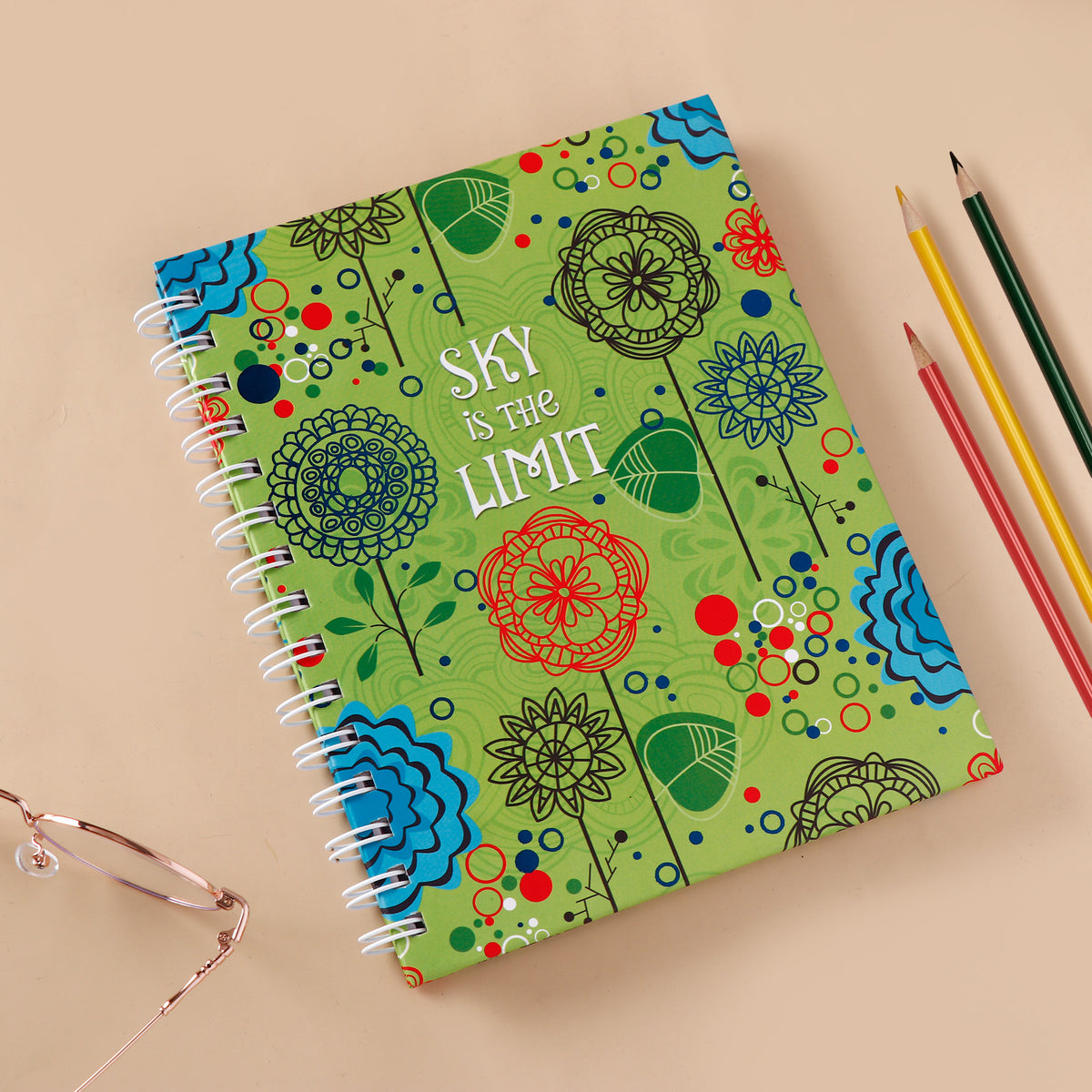 Sky is the Limit Quoted Spiral Notebook
