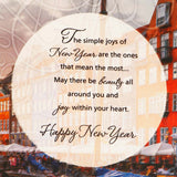 Pack of 6 Wishing You New Year Greeting Card with Envelope