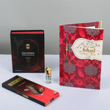 Ajmal Gold Series Perfume with Rakhi Greeting Card and Hersheys Chocolate Bar
