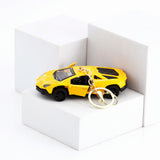 Yellow Sports Car Keychain
