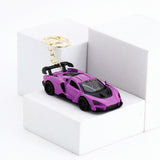 Purple Sports Car Keychain