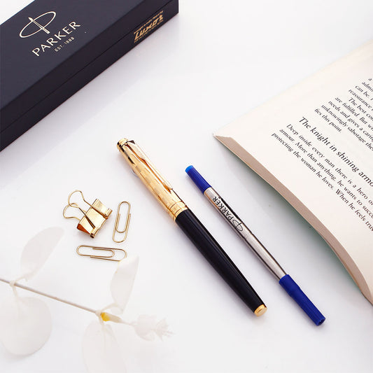 Aster Deluxe Black and Gold Roller Ball Pen