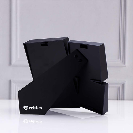 Triple Space Black Photo Frame