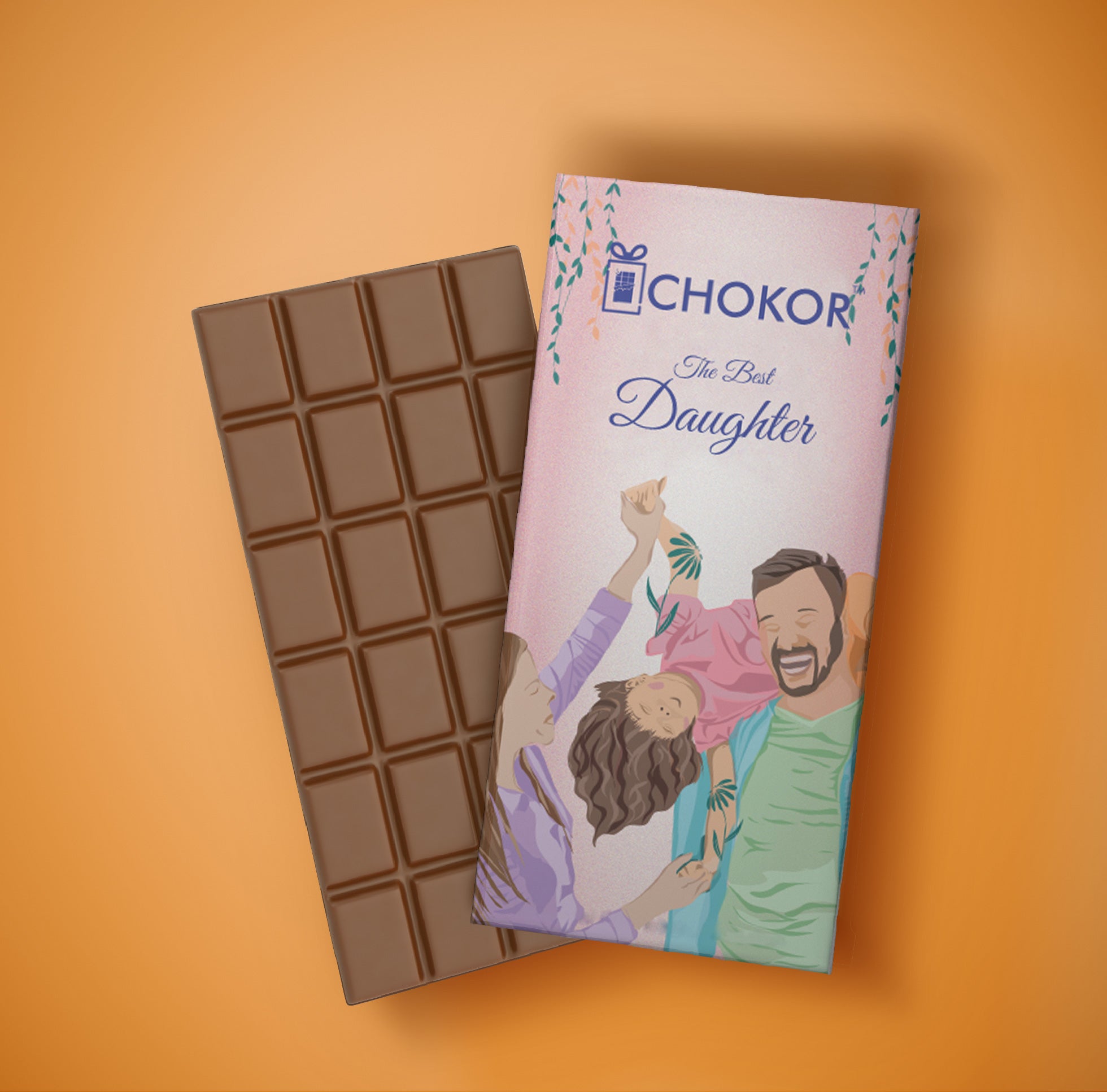 CHOKOR Best Daughter - Mint Flavoured Chocolate Bar