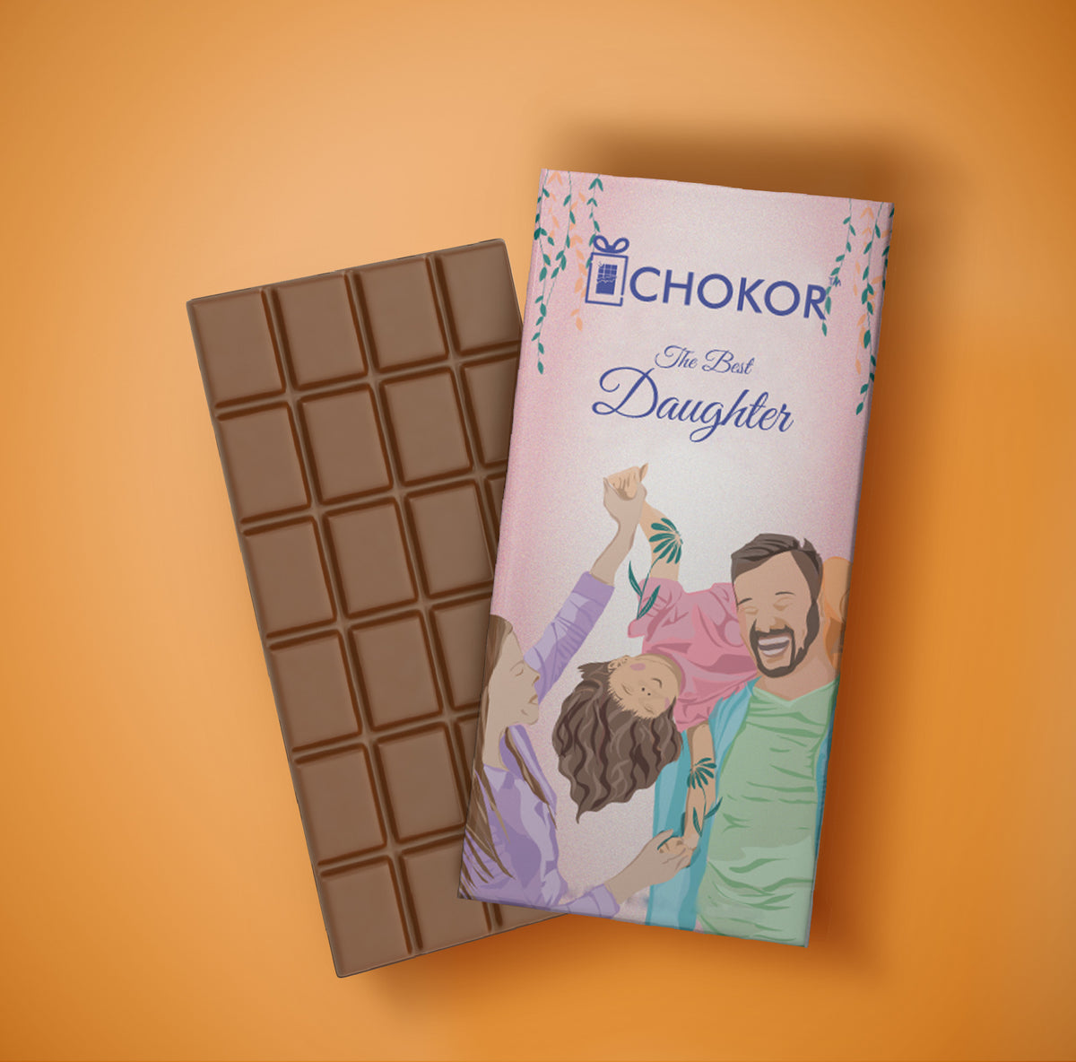 CHOKOR Best Daughter - Mint Flavoured Chocolate Bar