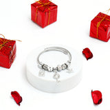 Lock and Key Charms Silver Bracelet