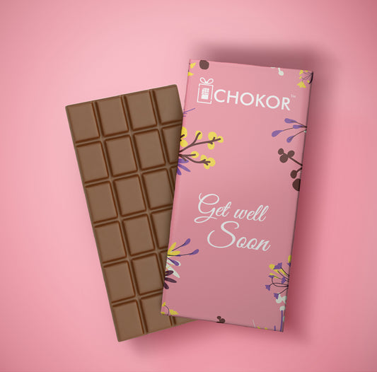 CHOKOR Get Well Soon - Blueberry Flavoured Chocolate Bar