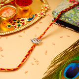 Sacred Ganesha Silver Rakhi with Ferrero Rocher 200 GM 