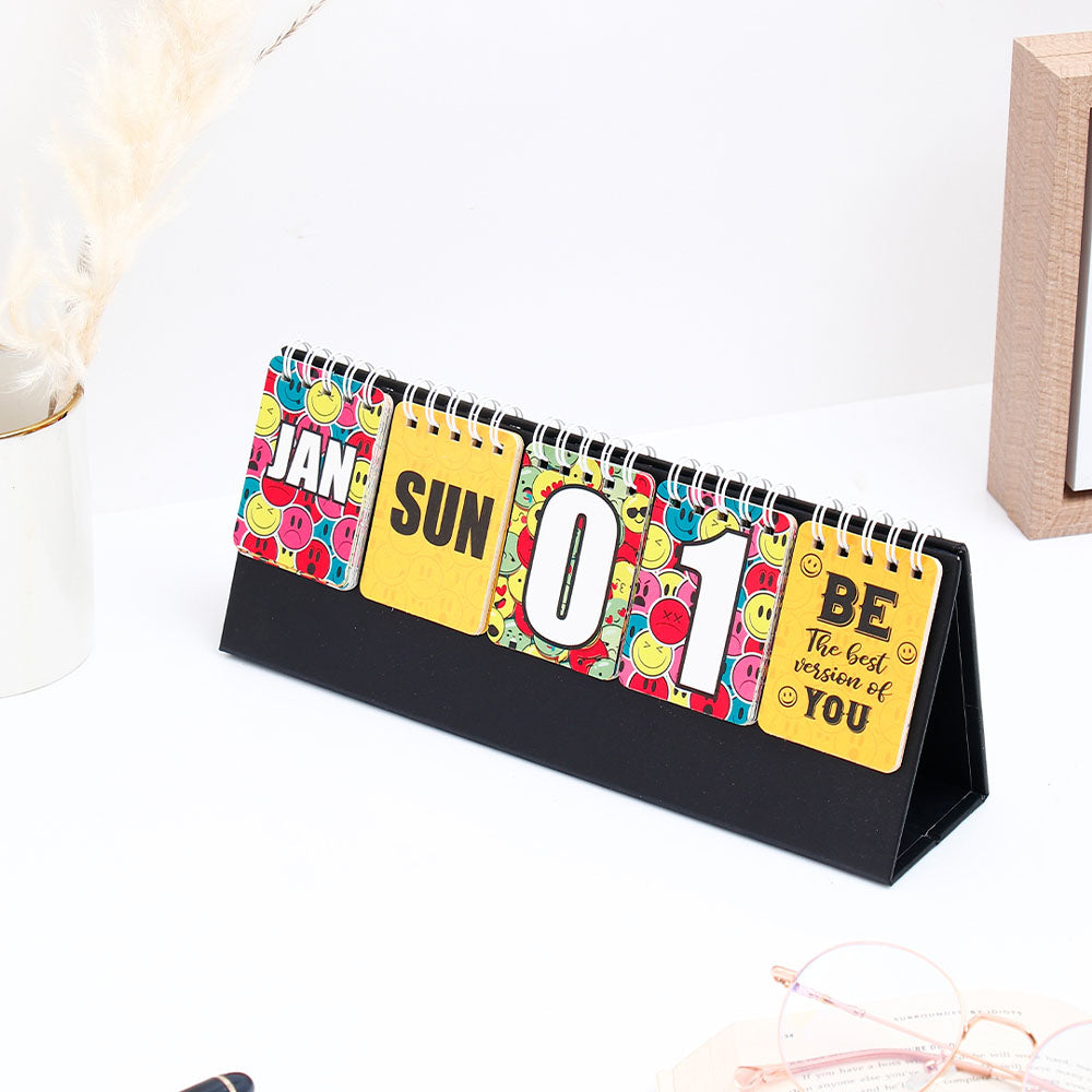 Smilies Quoted Desk Top Perpetual Calendar 2026