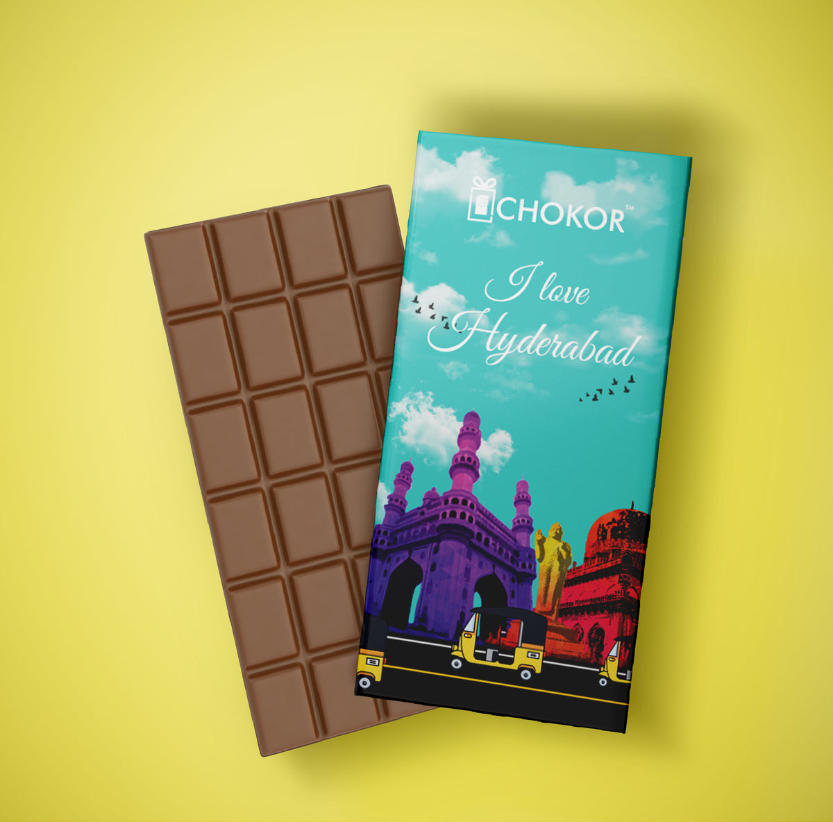 CHOKOR I Love Hyderabad - White Chocolate Bar
