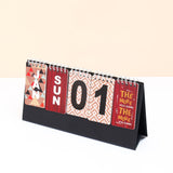 Abstract Quoted Desk Top Perpetual Calendar 2026