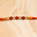 Rudraksh Silver Rakhi with Ferrero Rocher 200 GM 