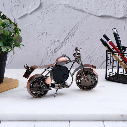 Vintage Metal Motorcycle Clock