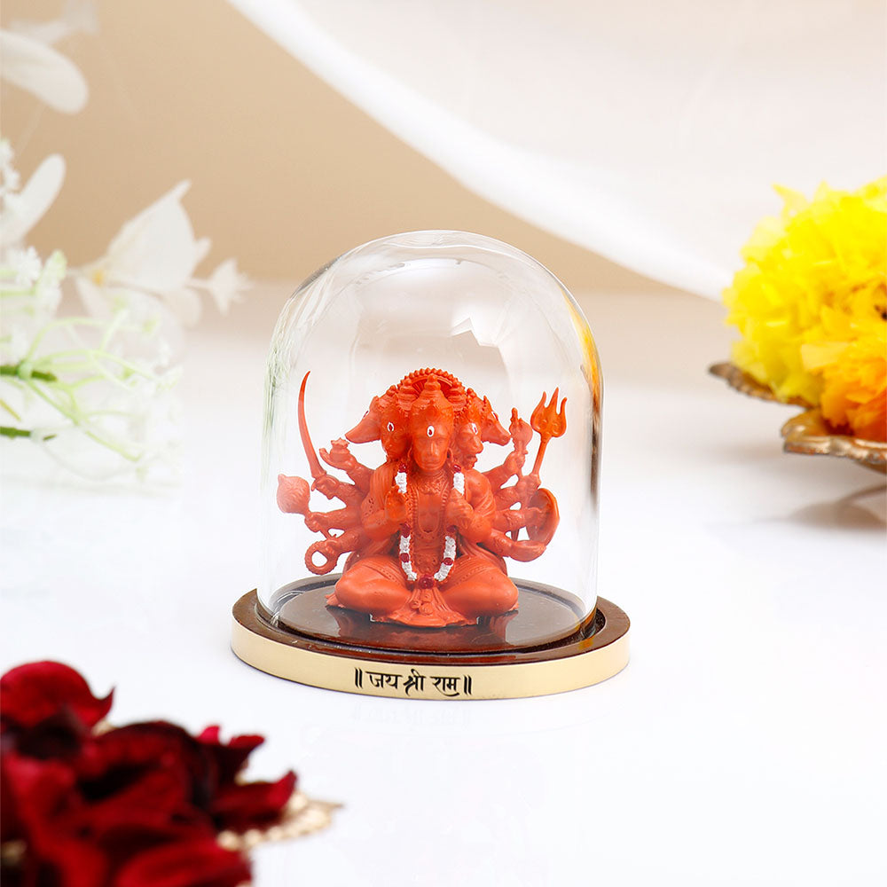 Panchmukhi Hanuman Idol - Orange