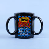 Happy Rakhi Bhai Greeting Card with a Sacred Rakhi with Mug and Chocolate