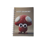 Mushroom Theme Googli Eyes Spiral Notebook