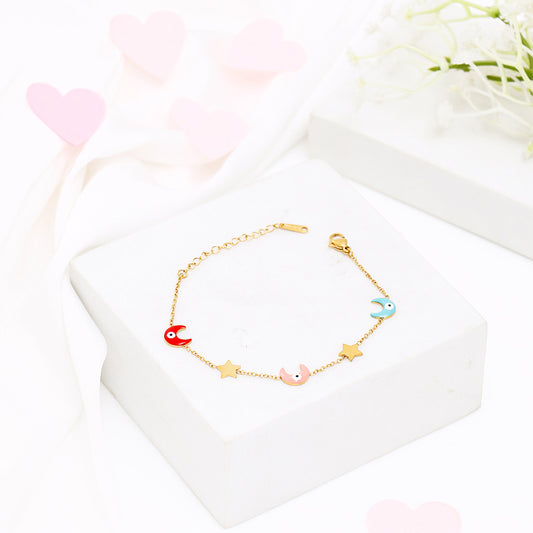 Moon Charms Golden Bracelet