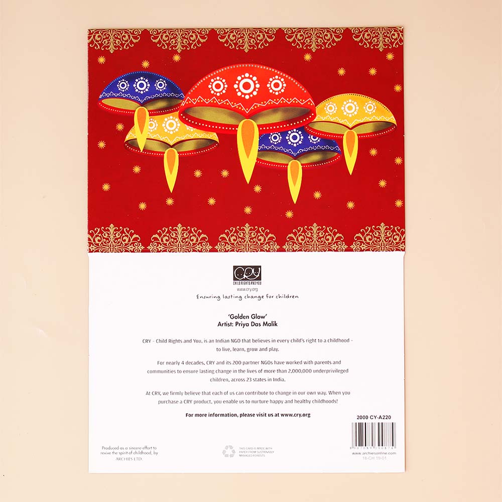 Diwali Joy Seasons Greeting Card Pack Of 10