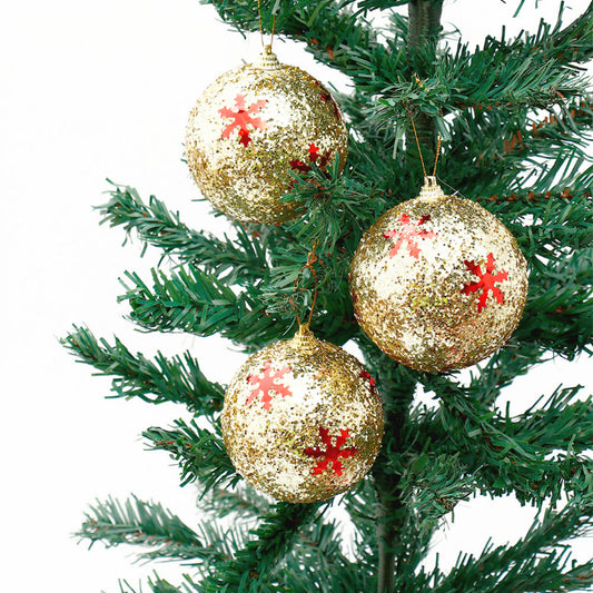 Glittery Christmas Golden Balls