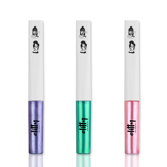 Elitty Show Me Shimmer Eyeliner Combo (Purple, Pink, Emerald Green), 4 ml each