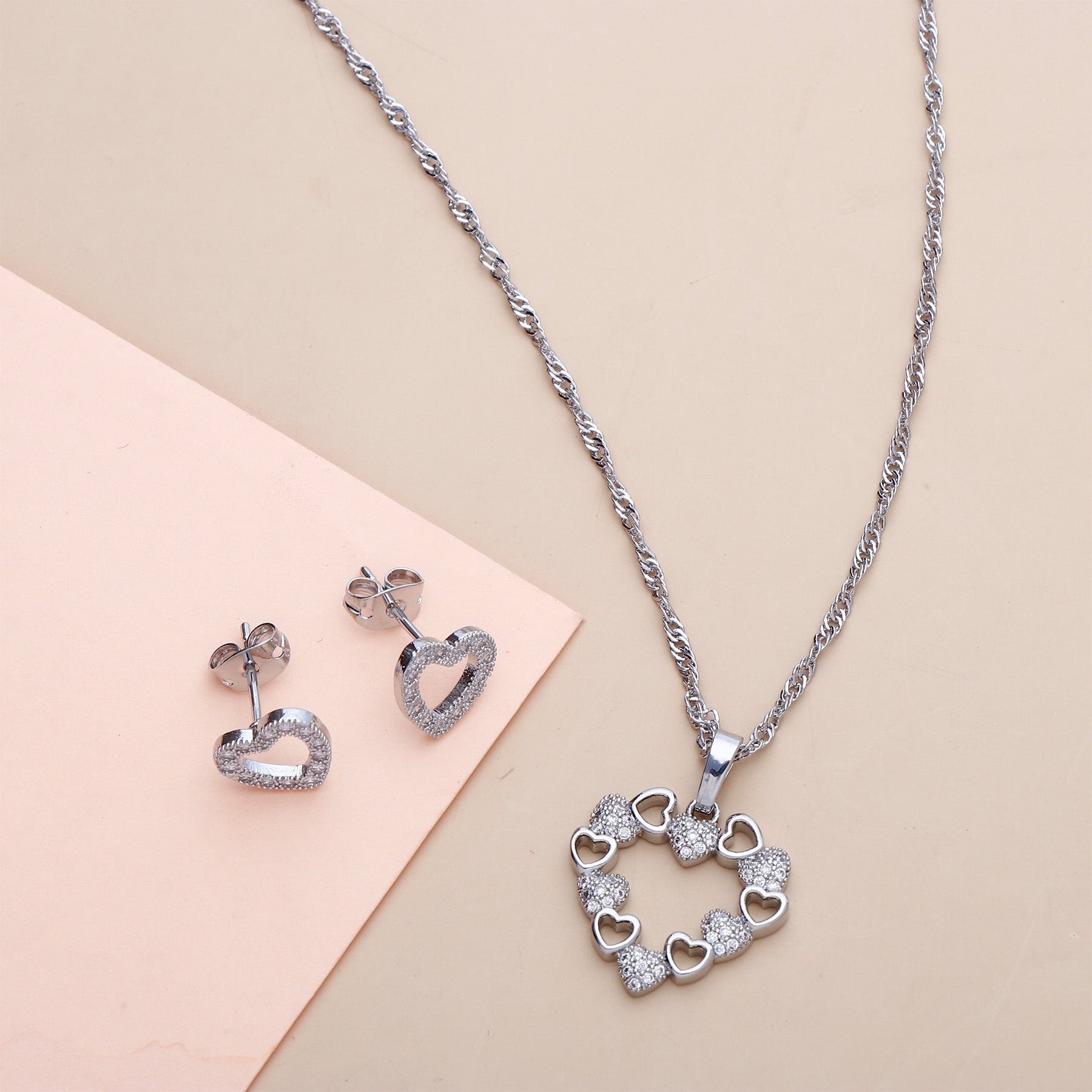 Heart Alchemy Pendant with Earring Set
