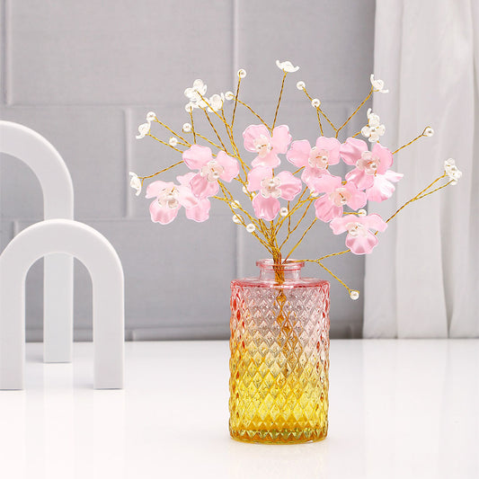 Pink and White Accents Cherry Blossom Vase 