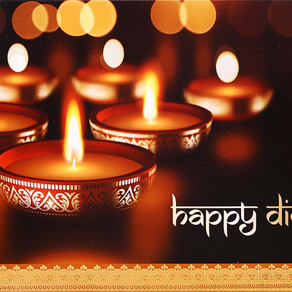 Beautiful Diwali Seasons Greeting Card Pack Of 50