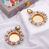 Om Ganesha Idol with Handcrafted Diya in Elegant Box