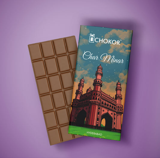 CHOKOR Charminar- Blueberry Flavoured Chocolate Bar