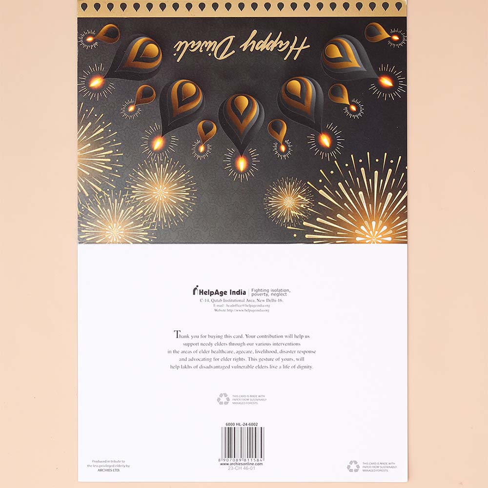 Bright Diwali Seasons Greeting Card Pack Of 10