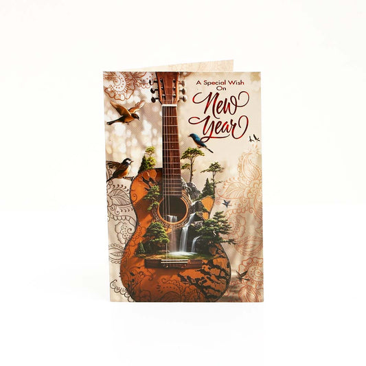 Wonderful New Year Greeting Card with Envelope