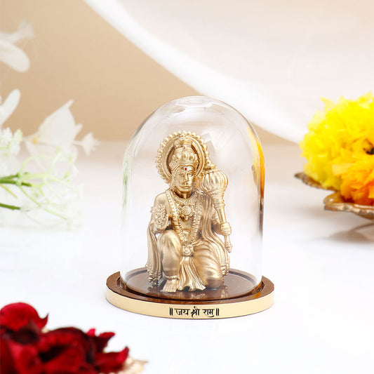 Shree Omkaar Hanuman Idol - Gold
